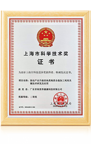 上海市科学技术奖证书
